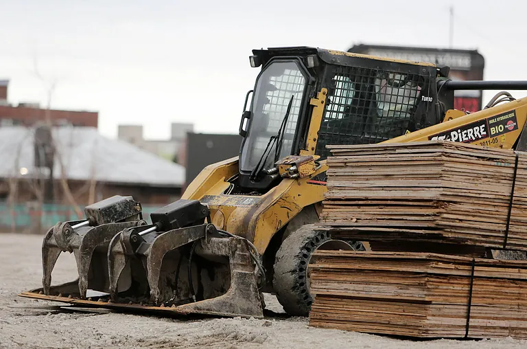 plant equipment on a building site
