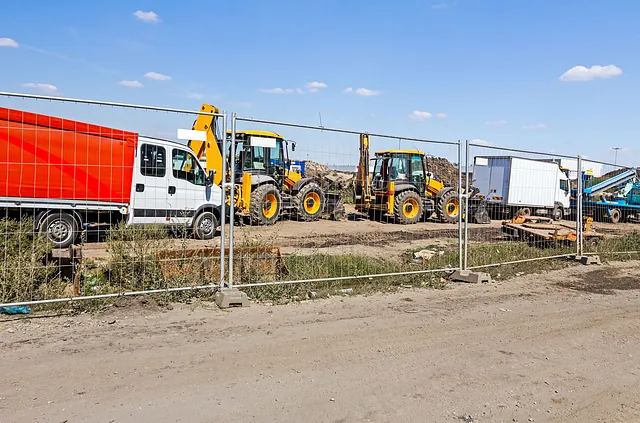 A security fence to a building site